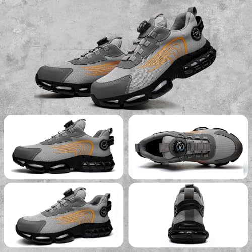 GemChve Steel Toe Safety Shoes with Quick-Dial Closure