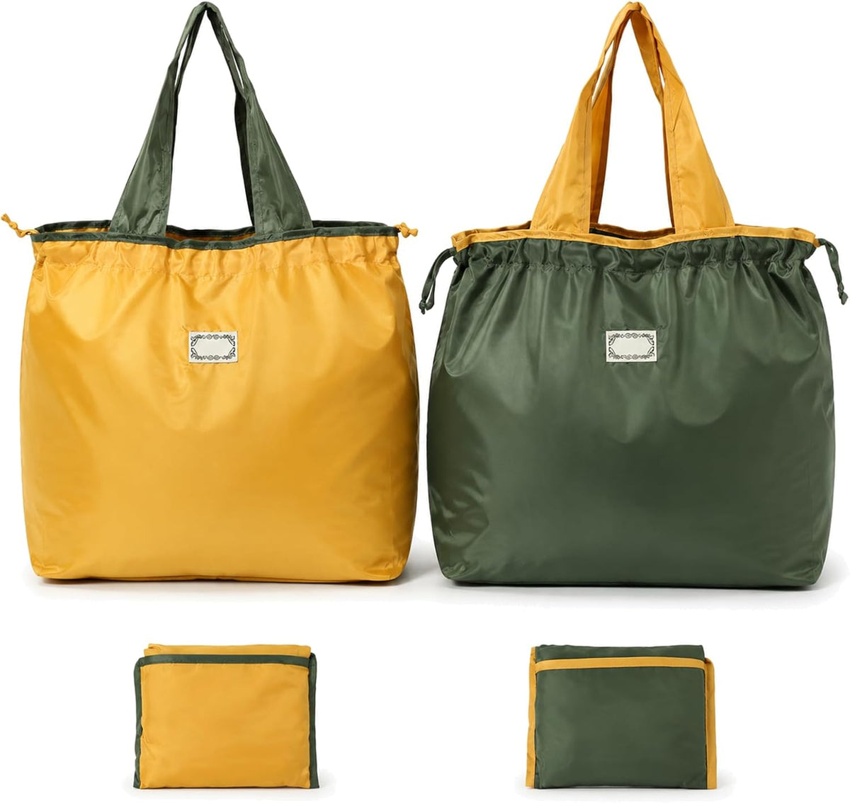 AiryMotion Foldable Shopping Bags, Set of 2