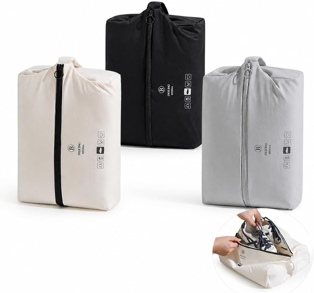 AiryMotion Travel Shoe Bags, Set of 3