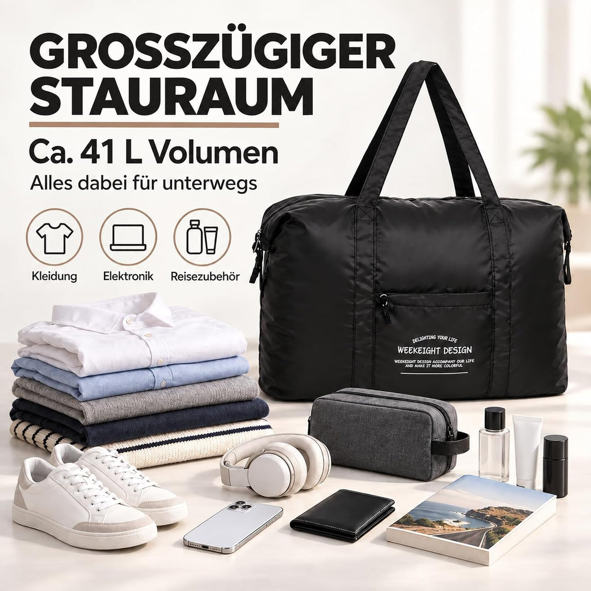 AiryMotion Faltbare Reisetaschen, 2er-Set