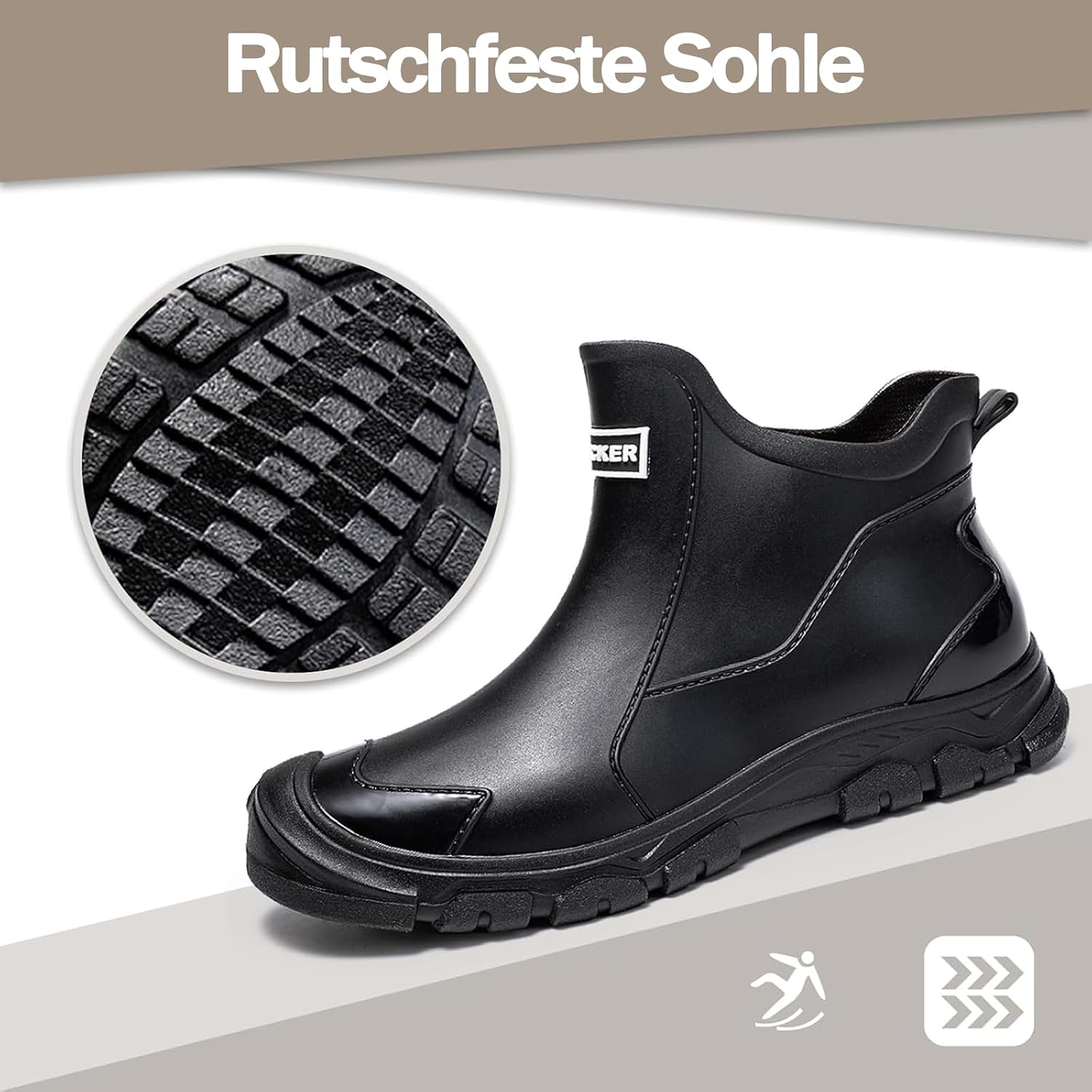 WaVkMoxy Gefütterte Gummistiefel wasserdicht & rutschfest – Modell 538