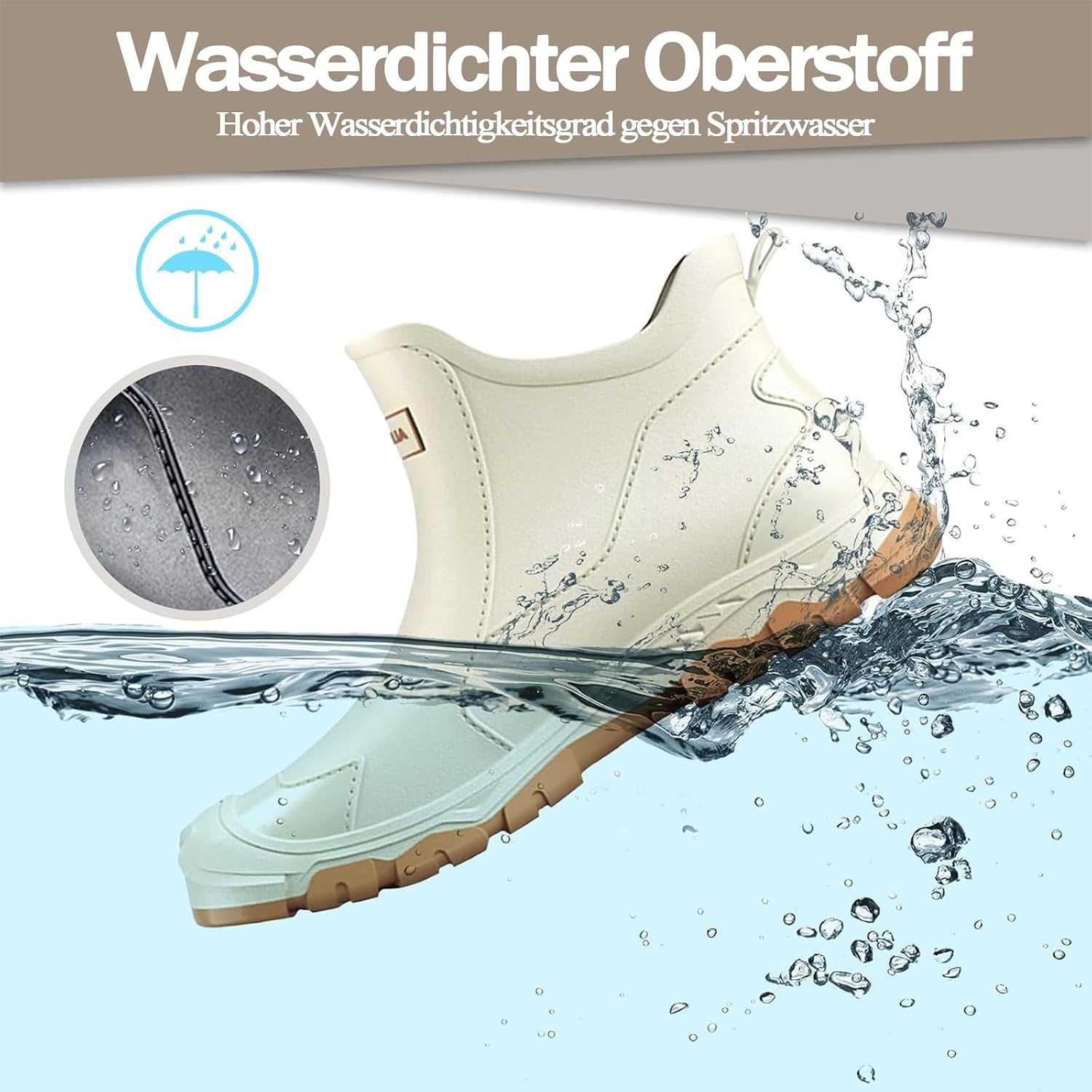 WaVkMoxy Gefütterte Gummistiefel wasserdicht & rutschfest – Modell 538