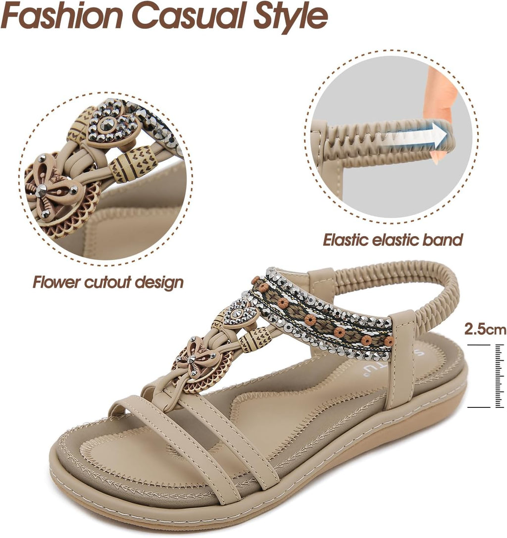 GemChve Flache Damen-Sommersandalen – Modell 923