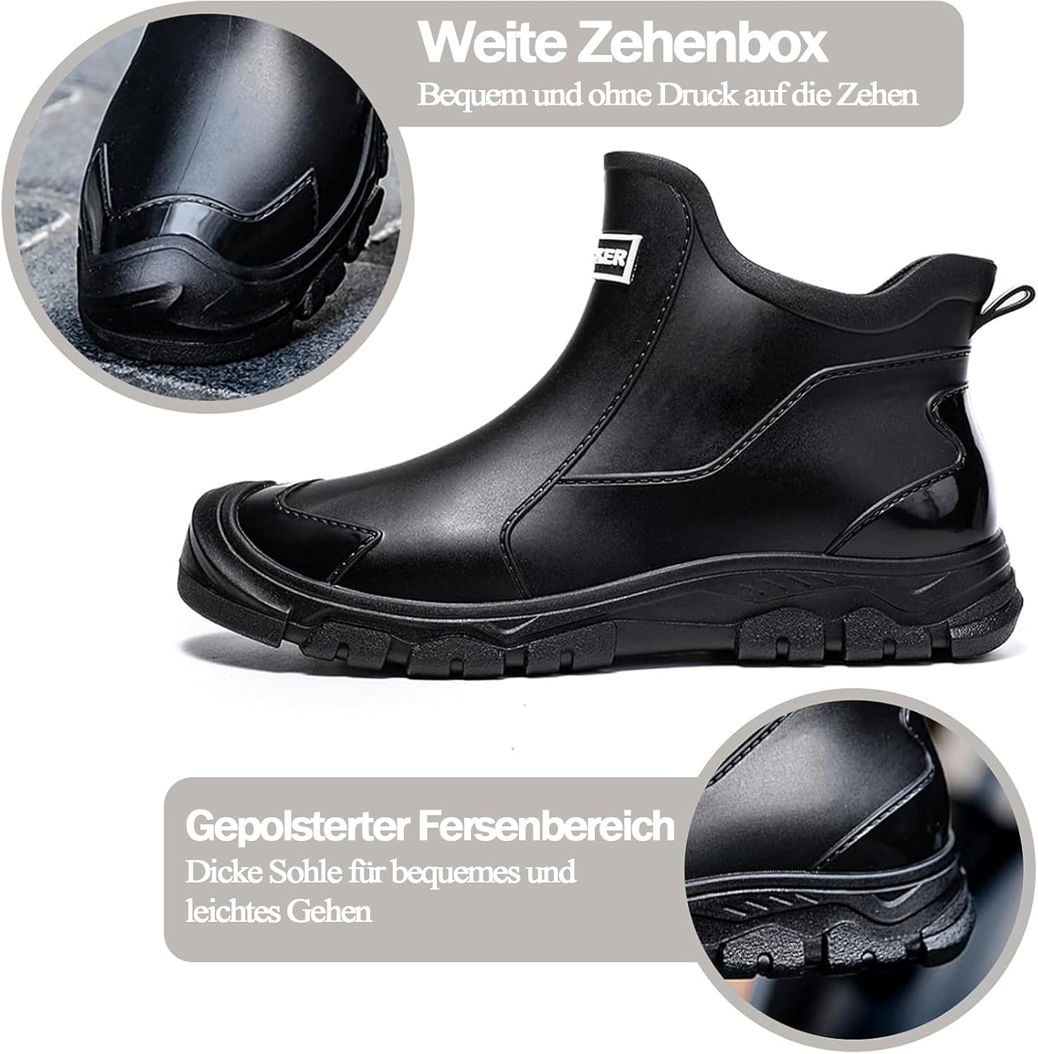 WaVkMoxy Gefütterte Gummistiefel wasserdicht & rutschfest – Modell 538