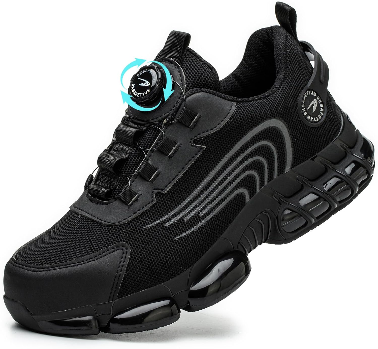 GemChve Steel Toe Safety Shoes with Quick-Dial Closure