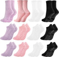 AiryMotion Pilates Socks with Sole Dots, 12-Pair Set