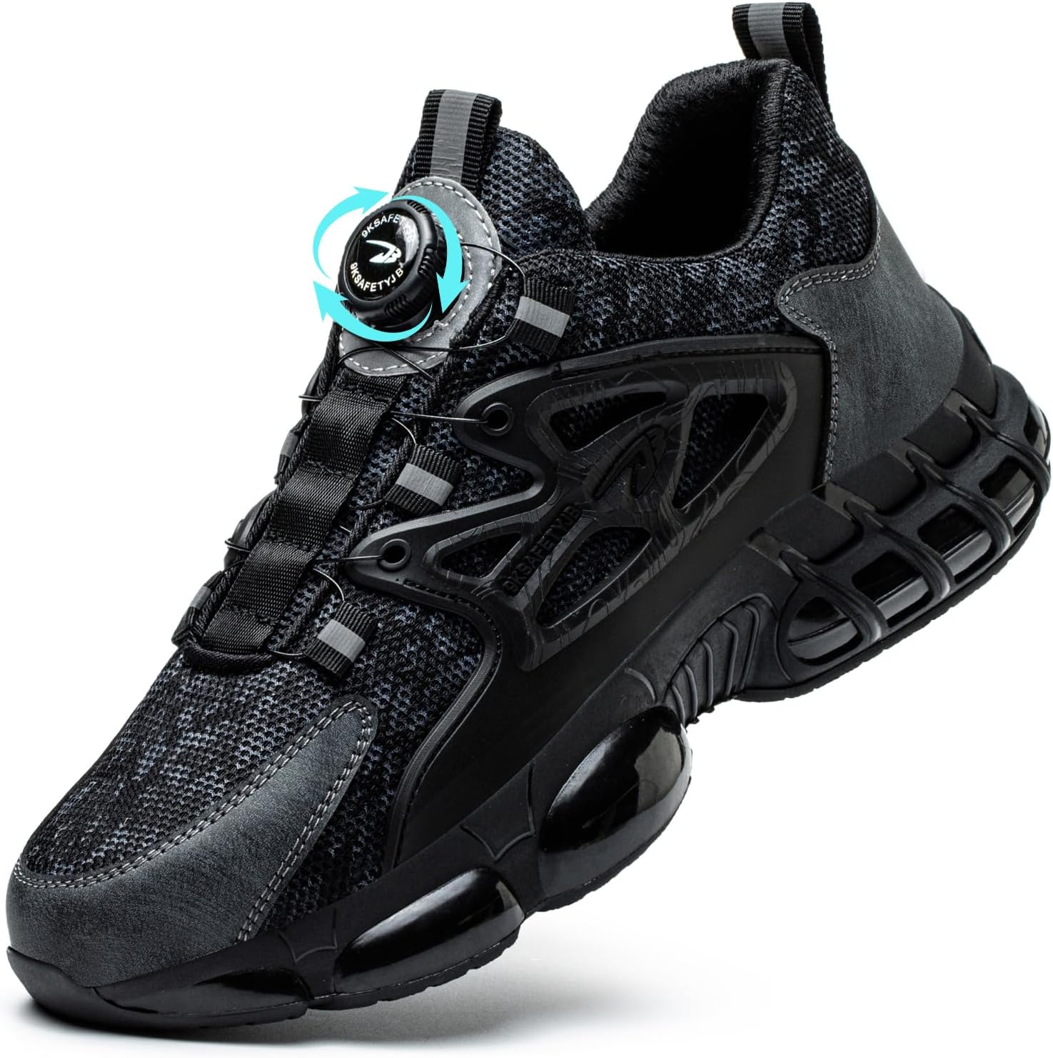 GemChve Steel Toe Safety Shoes with Quick-Dial Closure