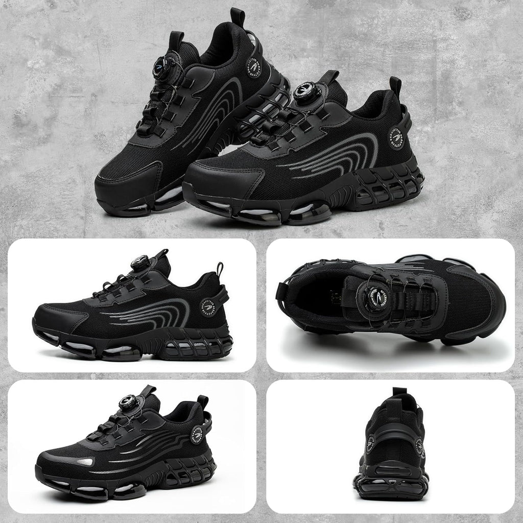 GemChve Steel Toe Safety Shoes with Quick-Dial Closure