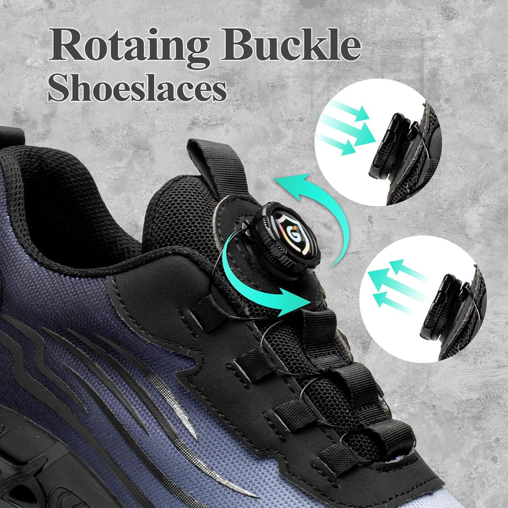 GemChve Steel Toe Safety Shoes with Quick-Dial Closure