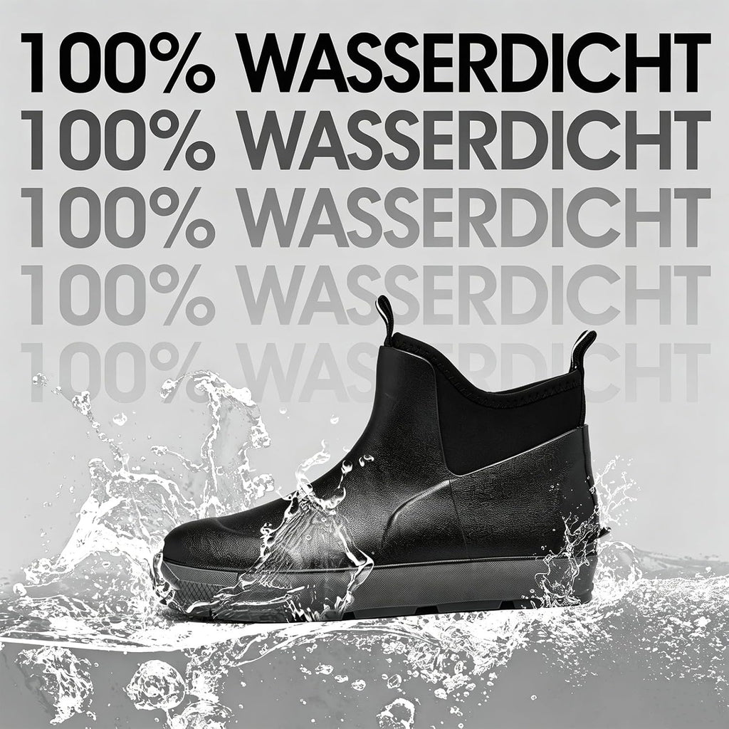 GemChve Wasserdichte Chelsea-Gummistiefel halbhoch – Modell 25155