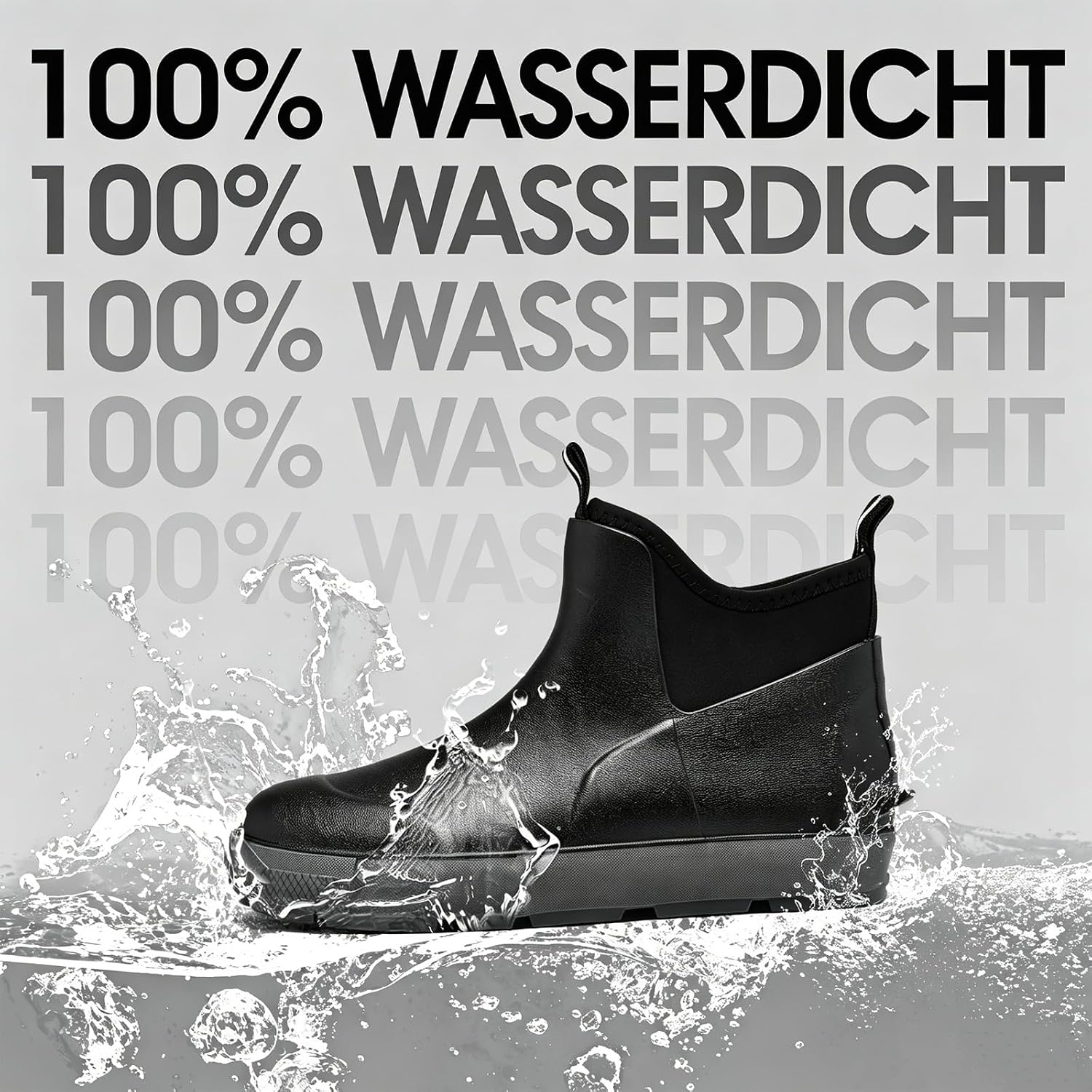 GemChve Wasserdichte Chelsea-Gummistiefel halbhoch – Modell 25155