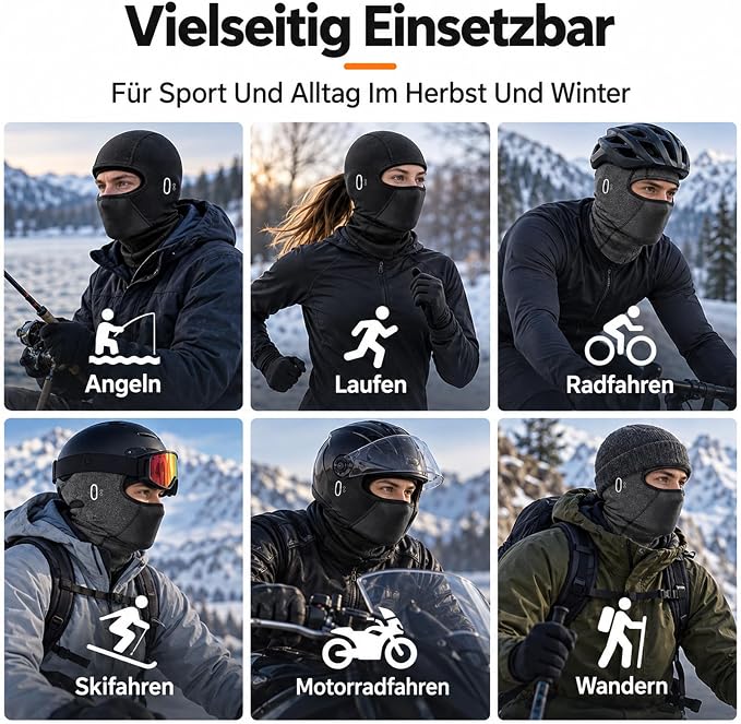 AiryMotion Sturmhauben – 2er-Set in Schwarz und Grau