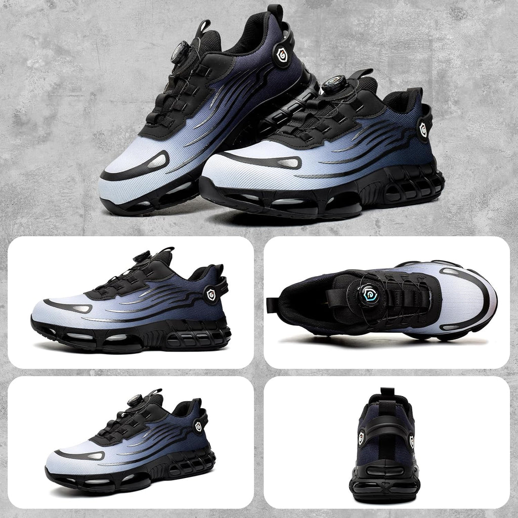 GemChve Steel Toe Safety Shoes with Quick-Dial Closure