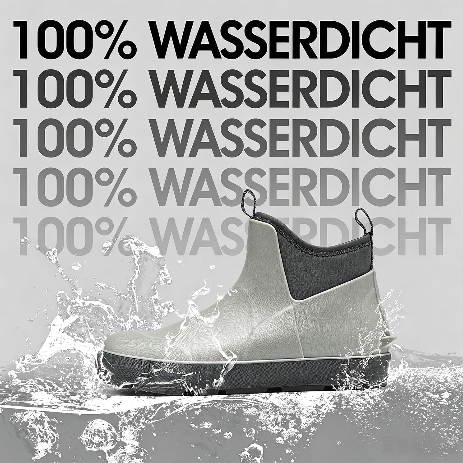 GemChve Wasserdichte Chelsea-Gummistiefel halbhoch – Modell 25155