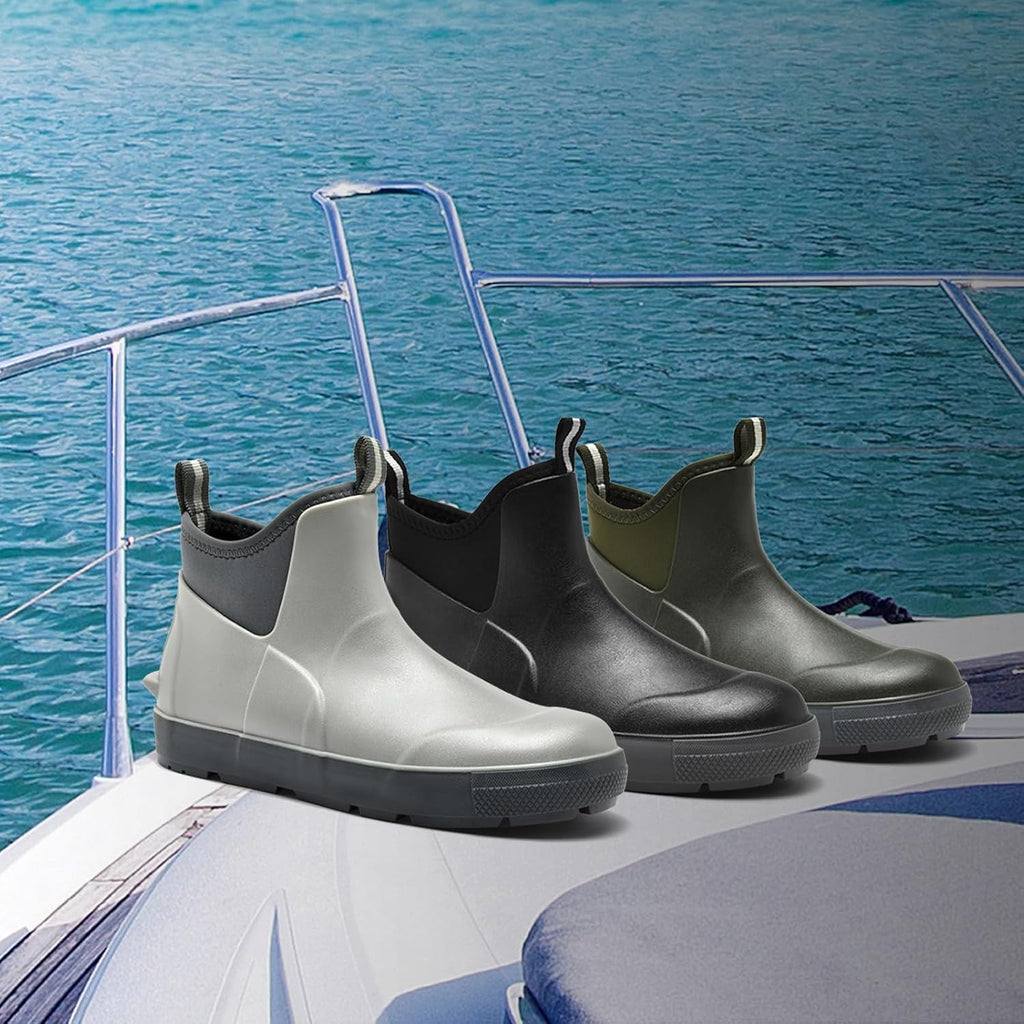 GemChve Wasserdichte Chelsea-Gummistiefel halbhoch – Modell 25155