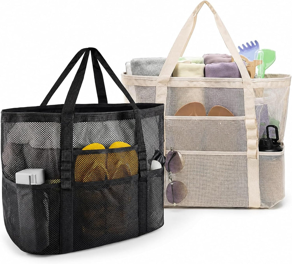 AiryMotion Mesh Beach Tote Bags, Set of 2